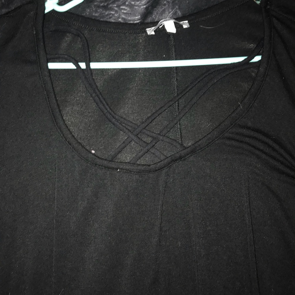 Black Flow-y 3/4 length sleeve dress